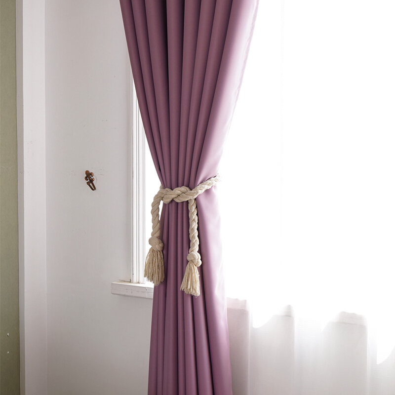 简约现代窗帘成品隔热防晒全遮光加厚纯色客厅卧室窗帘布窗帘遮光