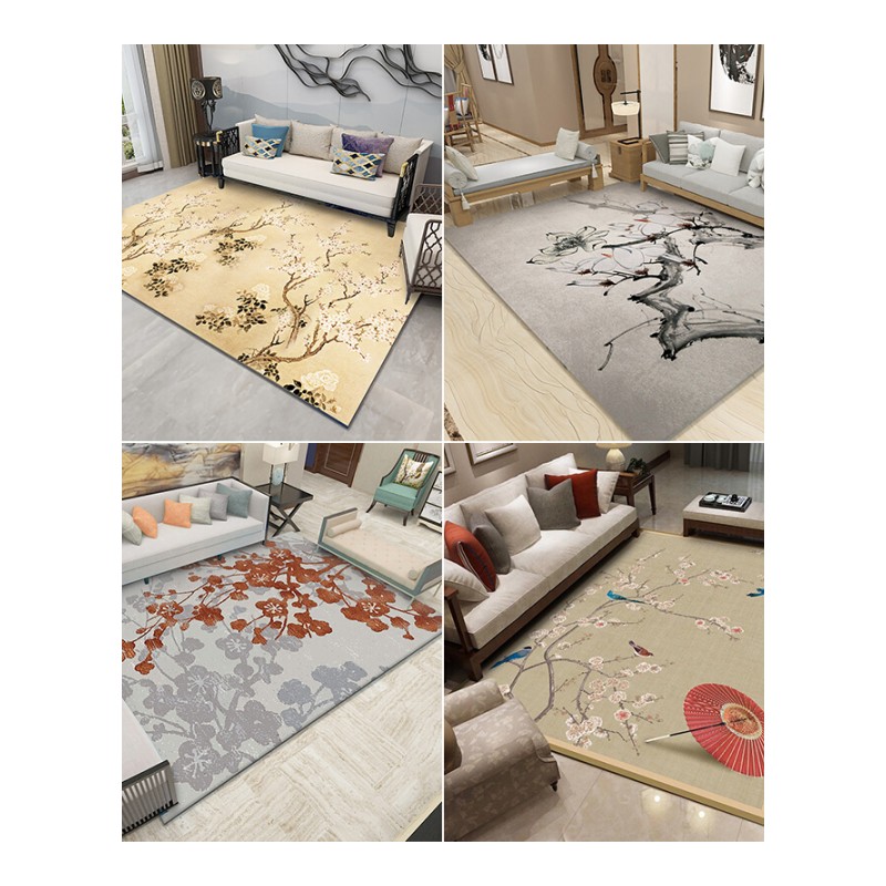 现代简约新中式北欧地毯客厅地毯卧室满铺房间定制家用床边茶几毯