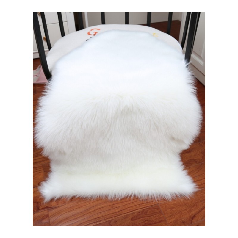 仿羊毛地毯镂空铁艺椅子装饰毯子卧室地毯床边地毯商铺橱窗白色毛
