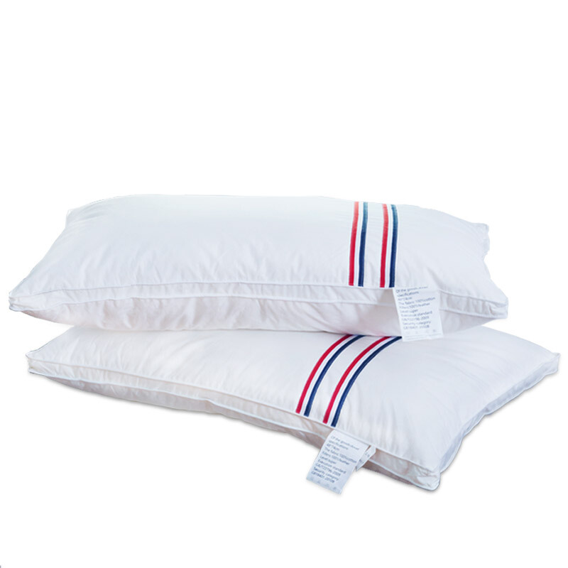 白色单人羽绒枕头家用白鸭绒枕芯护颈枕枕头芯单只