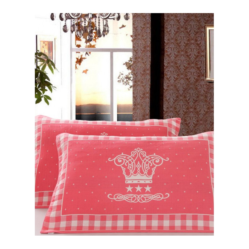 纱布全棉枕巾加长加宽加厚纯棉枕头巾大号两只一对装枕套巾大尺寸