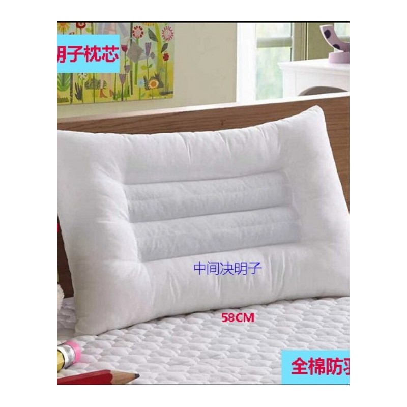 儿童枕头1-3-6岁幼儿园婴儿决明子防螨枕芯小学生6-10岁四季通用