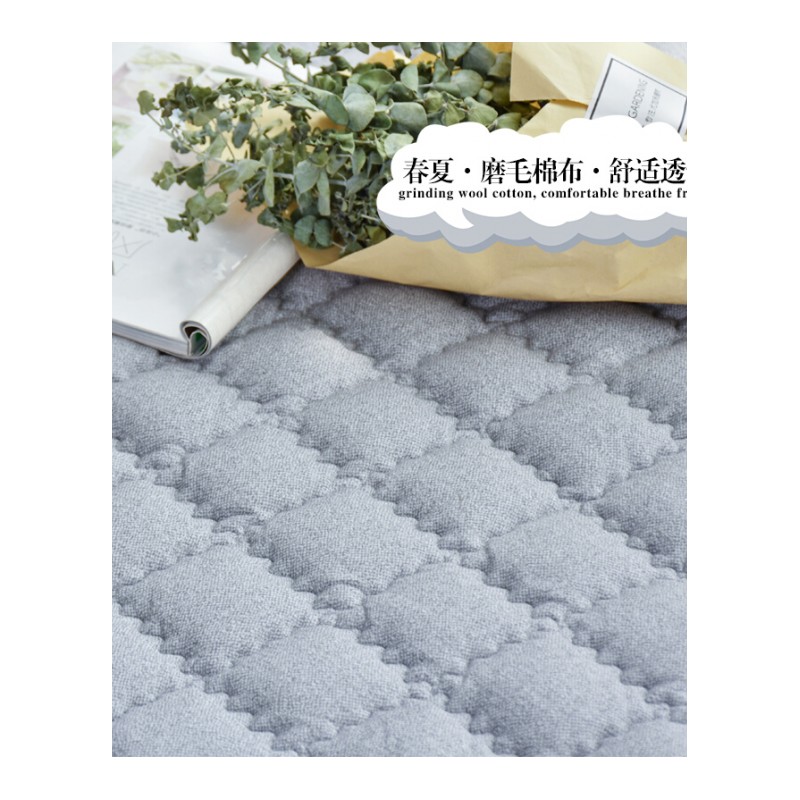 日式磨毛棉布纯色家用满铺榻榻米地毯爬行垫卧室床边可机洗可水洗