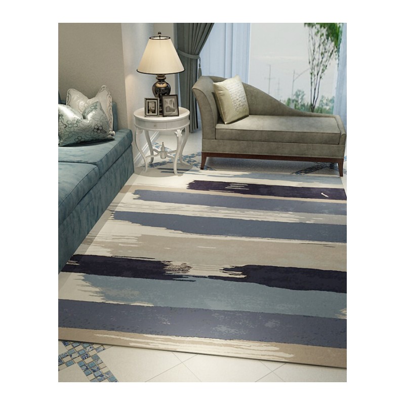 地毯客厅现代简约家用沙茶几垫几何北欧长方形美式定制可水洗