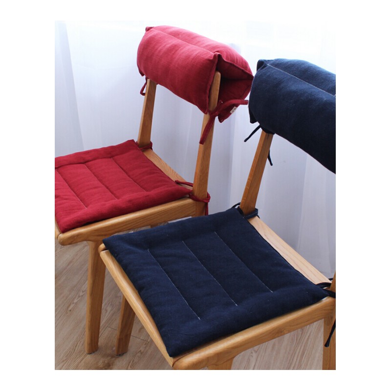 日式办公室椅子坐垫薄款加厚榻榻米坐垫学生椅垫餐椅垫子棉麻布艺