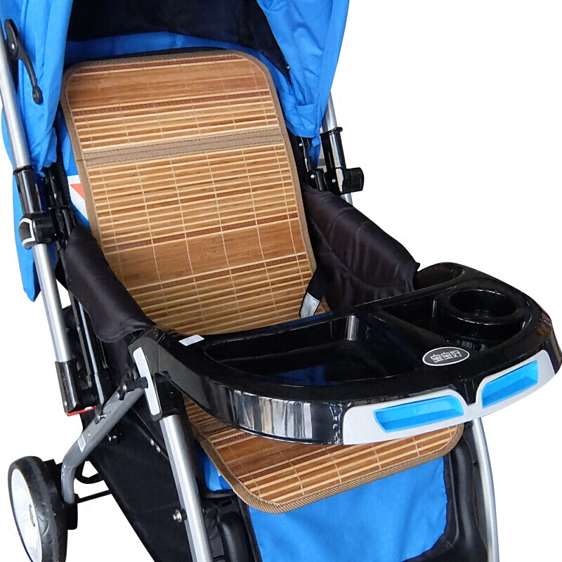 婴儿车凉席儿童推车竹席垫天然碳化竹和亚麻植纤维两面双用三段式80*35其它