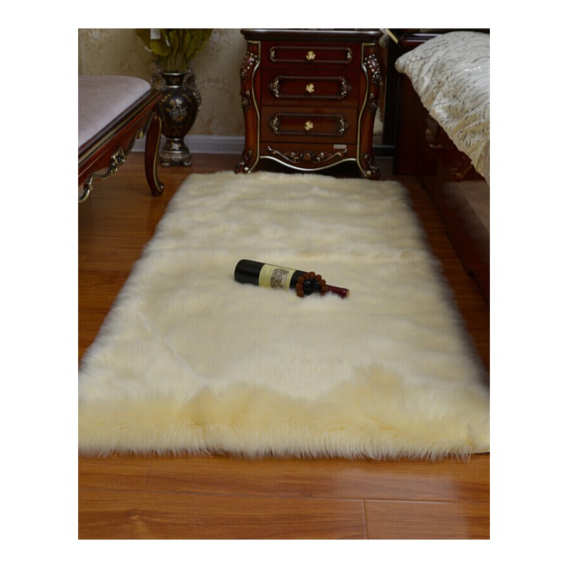定做毛绒地毯卧室客厅飘窗垫沙垫长毛白色床边茶几毯仿羊毛欧式