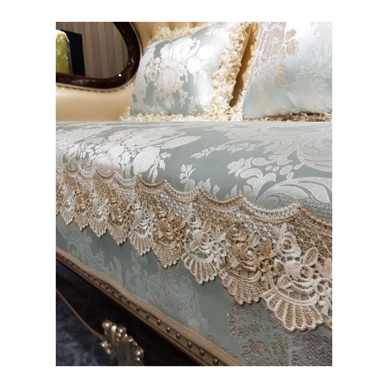 沙垫123组合布艺坐垫套客厅蕾丝四季通用定做