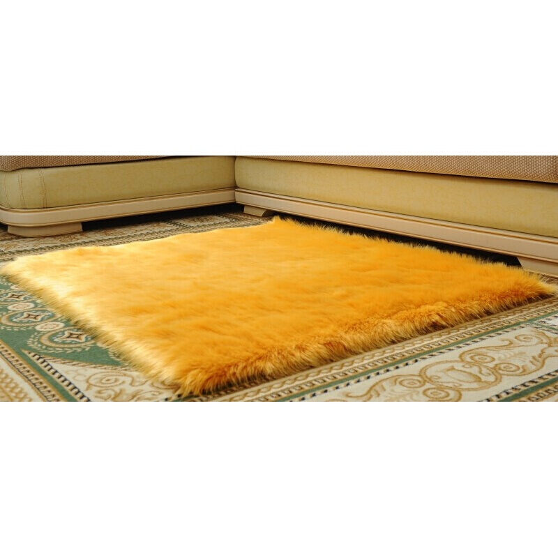 欧式长毛绒地毯客厅白色地垫卧室床边毯飘窗茶几仿羊毛定制可水洗
