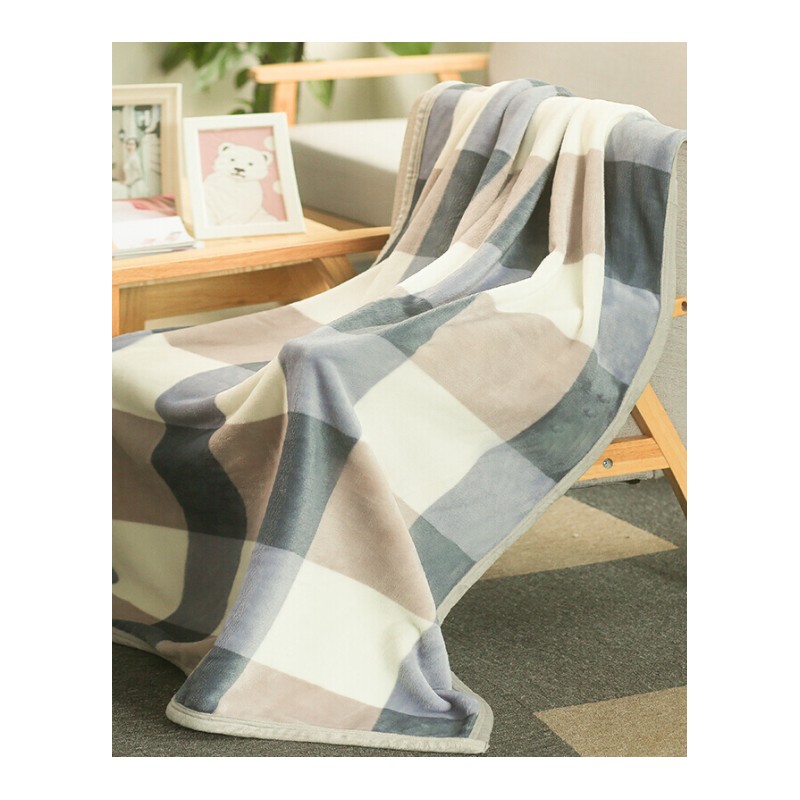 宝宝夏季薄款珊瑚绒毛毯婴儿空毯儿童单人办公室午睡盖腿小毯子云朵100*150cm