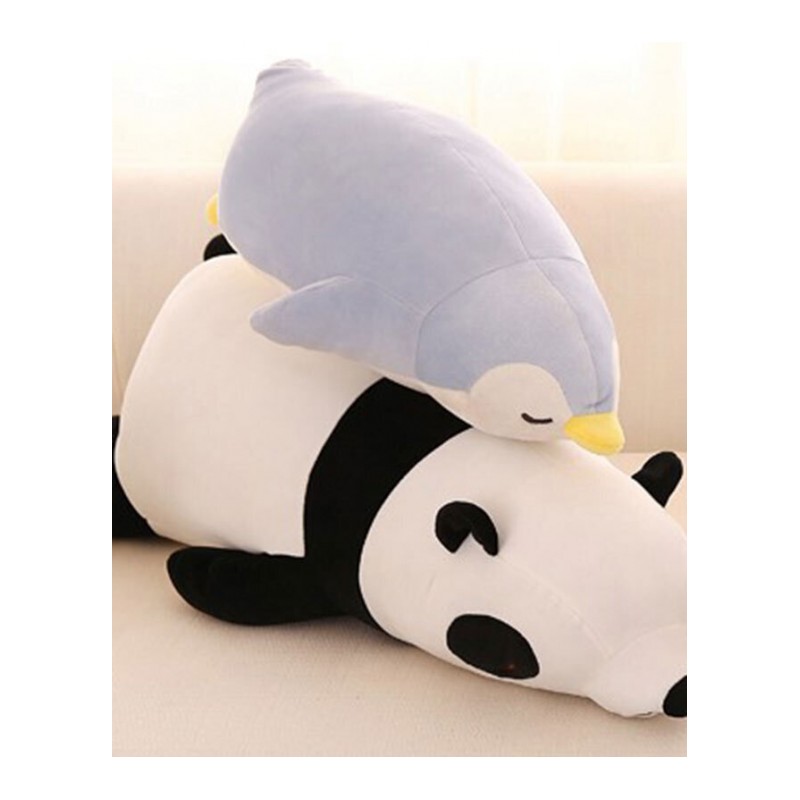 企鹅毛绒玩具羽绒棉软体公仔熊猫抱枕海狮玩偶布娃娃男女生日