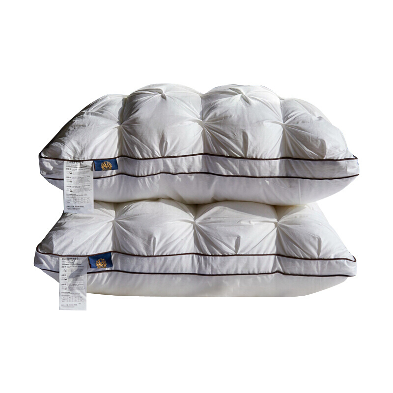 谷蝶单人学生全棉枕头决明子护颈枕酒店羽丝绒枕芯一对拍2