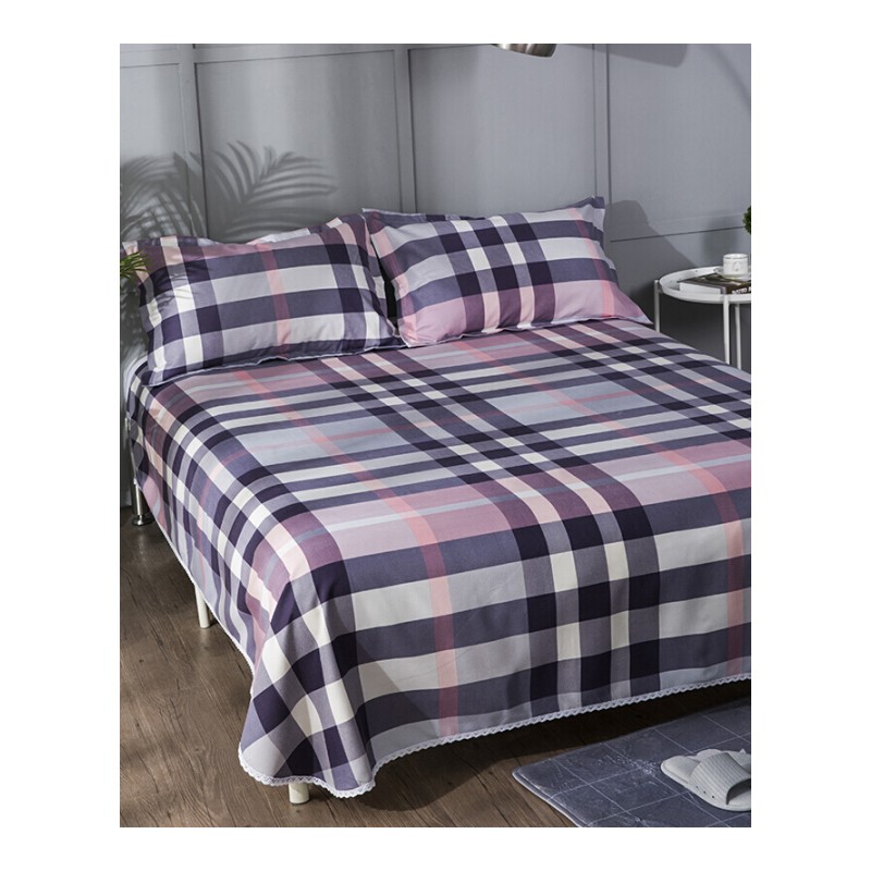 买床单送枕套四季通用镂空小花边圆角床单欧式床盖床品床单