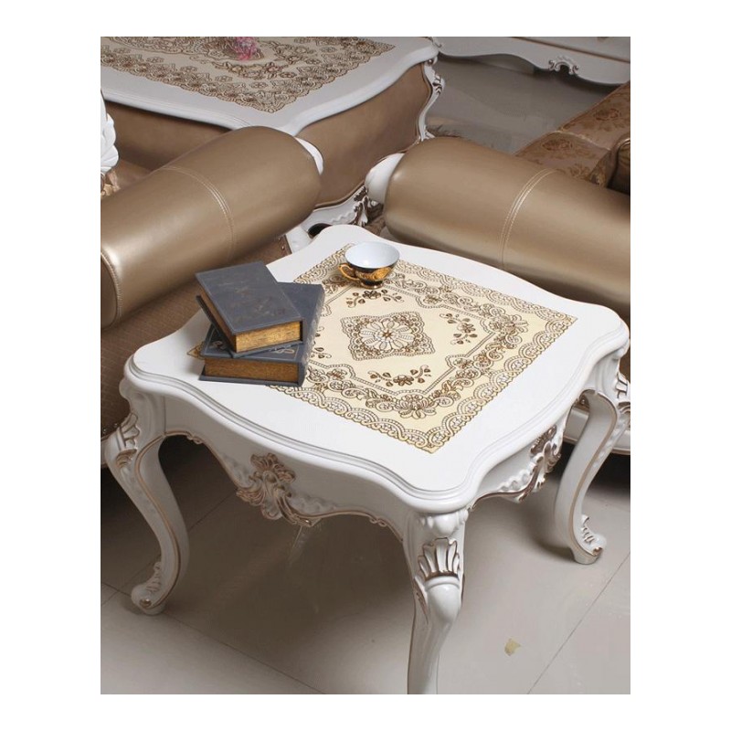 欧式镂空烫金正方形圆形PVC桌布防水免洗台布茶几布茶几垫床头柜