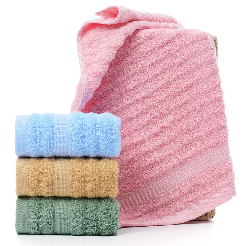 四条儿童家用洗脸巾纯棉柔软吸水竹千维竹炭毛巾小方巾姜黄色、粉色、蓝色、墨绿4色4条装