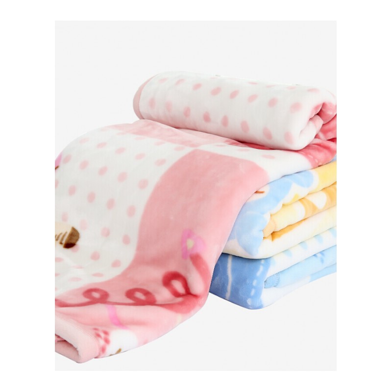 婴儿毛毯儿盖毯儿童幼儿园宝宝云毯小被子双层毛巾被夏季薄款