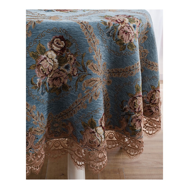 欧式餐桌桌布布艺家用圆形桌布圆桌布方形客厅茶几桌布