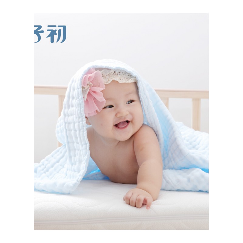 棉婴儿纱布浴巾洗澡巾儿6层加厚毛巾被儿童宝宝盖毯