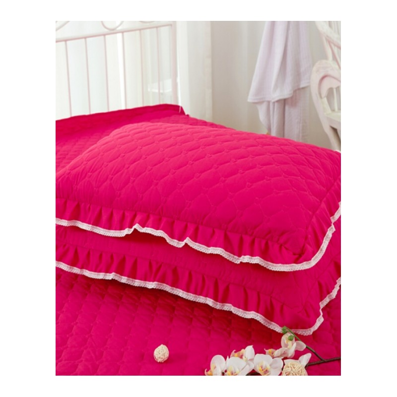 韩版加厚蕾丝床裙单件公主夹棉床罩1.5/1.8米防滑保护床盖床单套