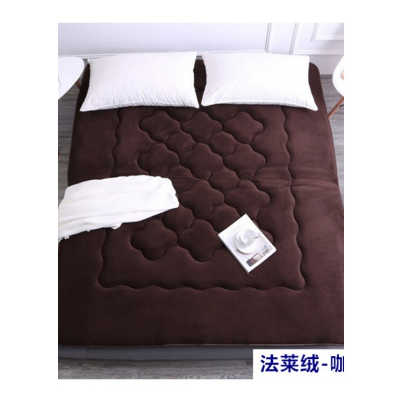 法兰绒床垫法莱毛绒羊羔1.8m1.5米加绒加厚保暖珊瑚双人床褥子1.2