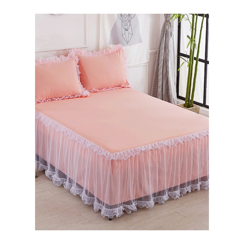 韩版蕾丝床裙单件公主花边床单床罩床套1.5米1.8m床垫防滑保护套