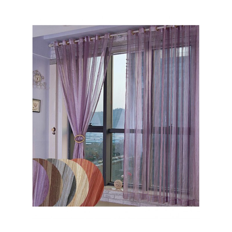 定制纱帘窗帘窗纱成品卧室客厅阳台现代简约纱雪尼尔条纹纱