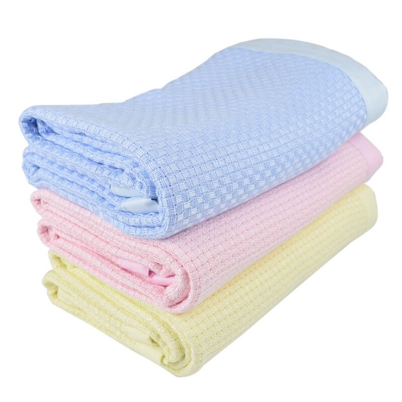 安彤冰丝毯宝宝竹纤维盖毯童被婴儿儿空毯凉爽透气毛毯200*230厘米蓝色