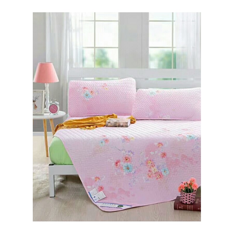 天丝空软席可水洗折叠冰丝席三件套1.5米1.8m床夏季卡通凉席子