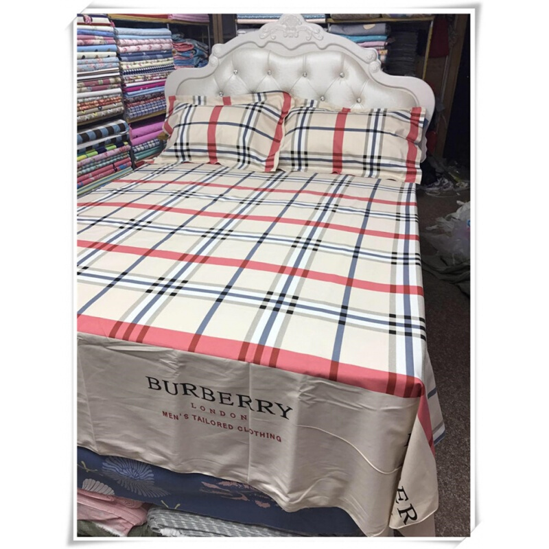 东东布艺纯棉四件套床单被罩枕套卡通五彩小玫瑰花1.8m(6英尺)床
