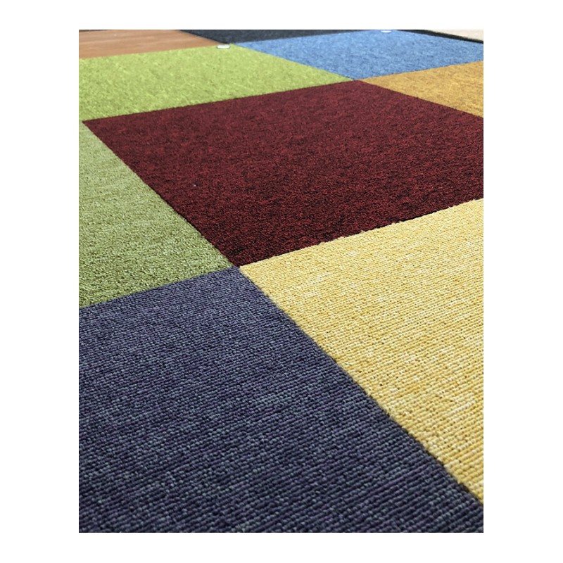 环保尼龙PVC底方块地毯办公室地毯家用拼接块毯儿童房