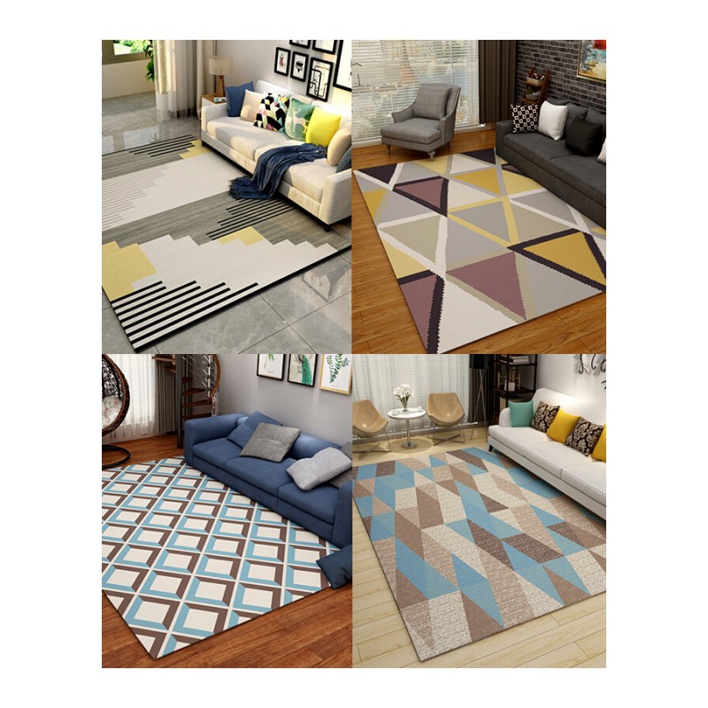 地毯客厅简约现代茶几垫家用沙几何北欧美式长方形可机洗定制