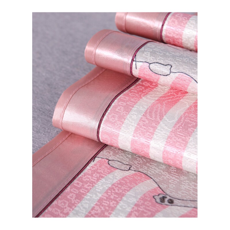 舒身卡通冰丝席凉席三件套1.8床折叠印花1.5米1.2m单人双人学生席