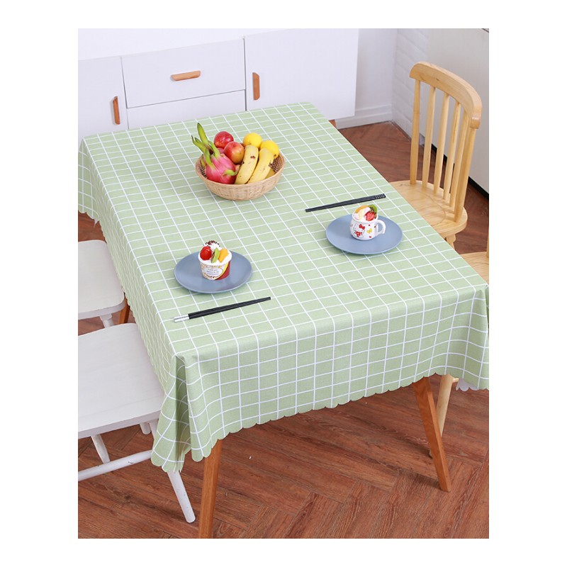 北欧免洗防水防油防烫饭店桌布长方形PVC塑料台布茶几家用餐桌垫