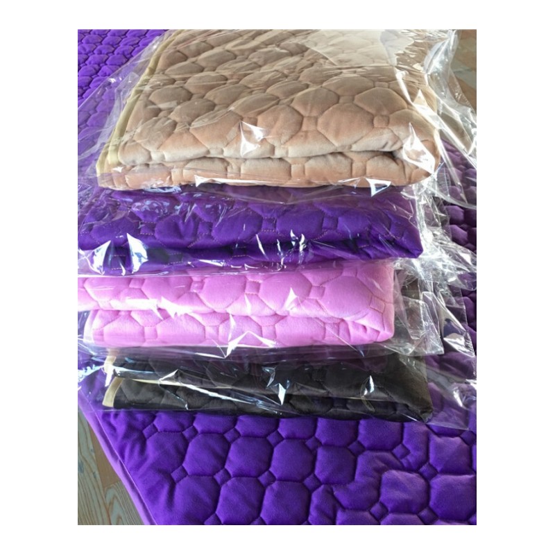 定做加厚法莱绒垫被床垫床褥子可折叠海绵单人床单床垫紫色