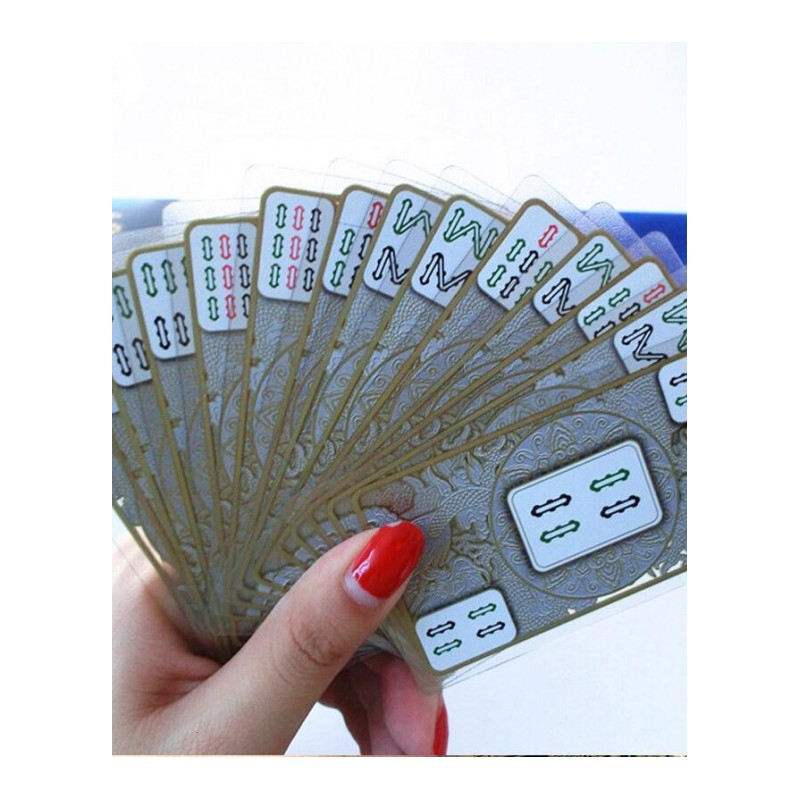 户外旅行扑克牌迷你便携水晶塑料扑克纸牌迷你麻将塑料扑克旅行牌