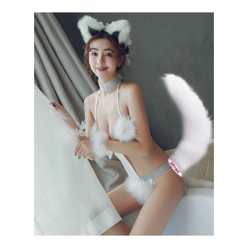 情趣内衣服三点开裆式小胸制服紧身猫咪兔女郎激情用品套装骚