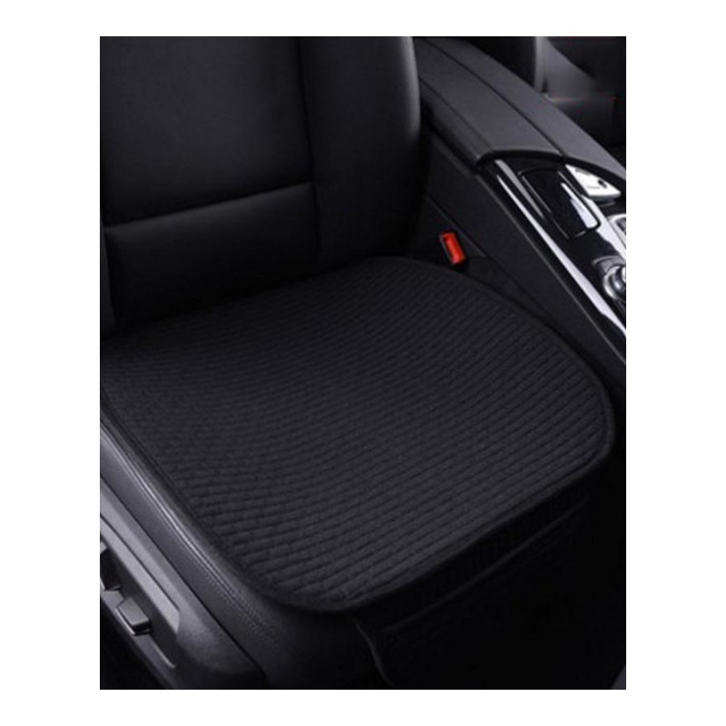 适用于汽车坐垫秋冬新款座垫三件套无靠背通用四季亚麻防滑免绑垫子8