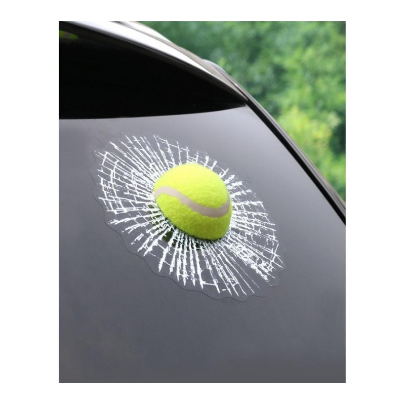 适用于汽车立体仿真个球玻璃贴 创意车贴