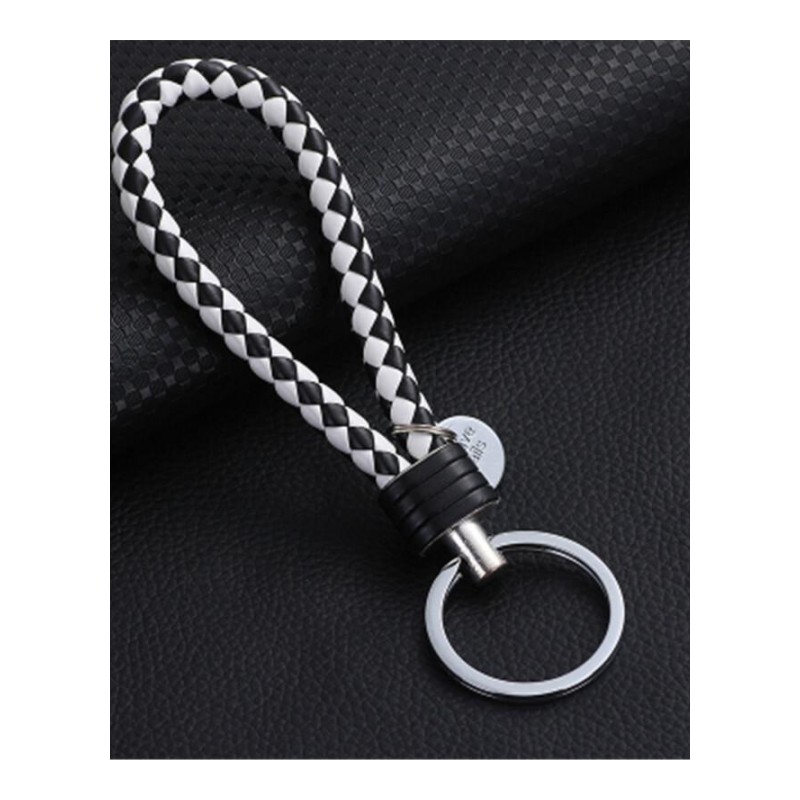 适用于钥匙扣手工编织皮绳汽车钥匙扣钥匙圈男女士腰挂件钥匙链创意生日