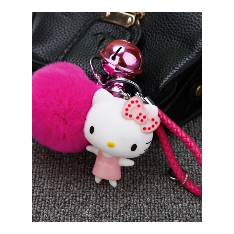 适用于可爱卡通kitty钥匙链汽车钥匙扣女士包包挂饰品钥匙挂件韩国创意