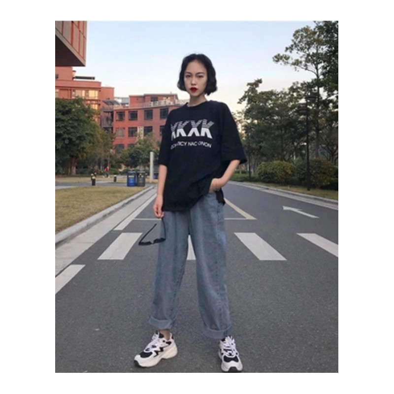 ins短袖T恤女2018新款女装夏季韩版百搭社会上衣ulzzan侣