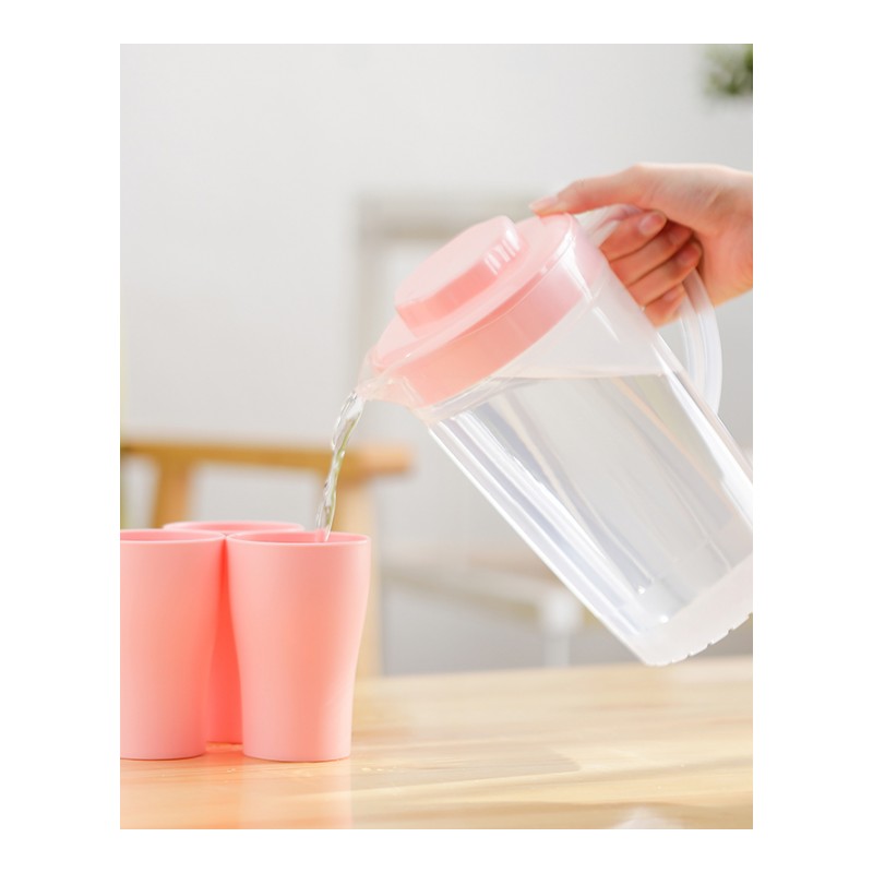 耐热塑料冷水壶凉水壶家用凉水杯透明扎壶茶壶套装果汁壶大容量2l