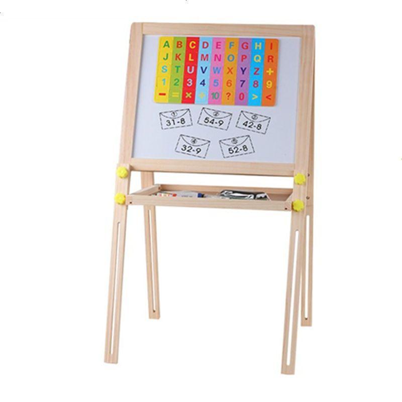 大写字板黑板儿童木制创意支架画板可拆装经典简易磁性双面畫板