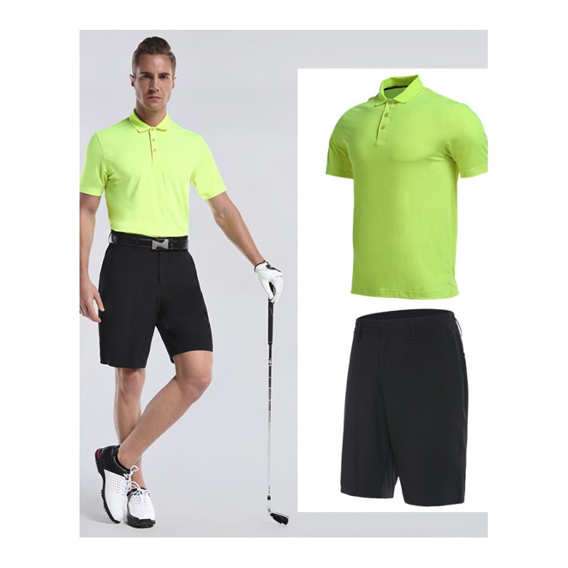 运动套装休闲跑步健身服POLO衫两件套高尔夫训练比赛服男 高尔夫服装