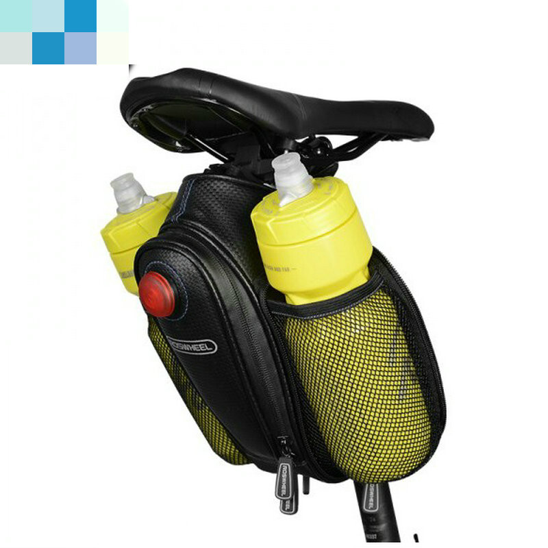 自行车包尾包山地车水壶包折叠车后座包坐垫包骑行装备配件双水壶包-黑纹2L