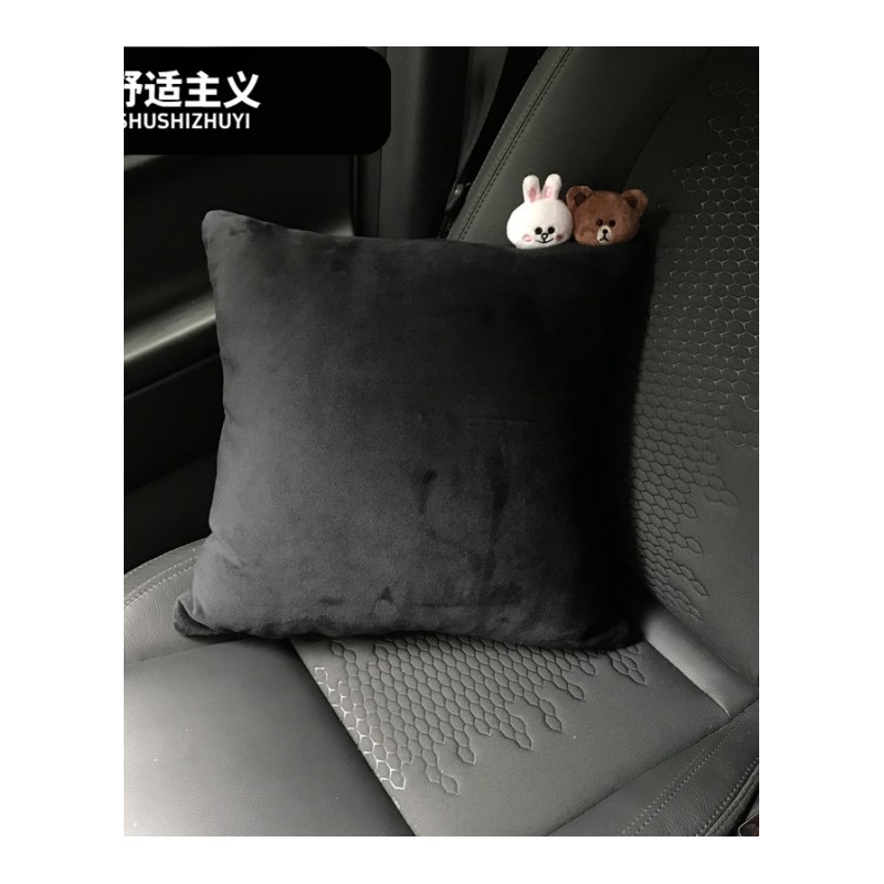 新款韩国可爱卡通绒汽车头枕一对 车载护劲枕车用抱枕汽车内饰
