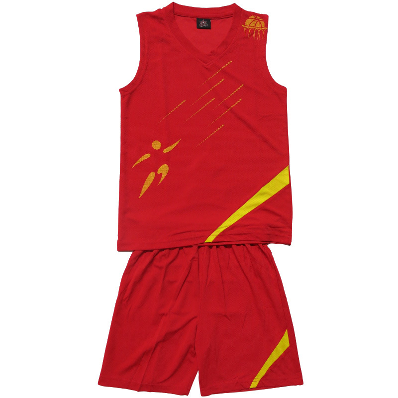 包邮童装运动套装夏2018年中大儿童篮球服 小学生印号球衣代