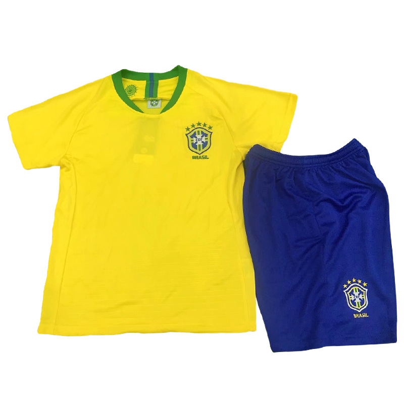 足球服运动套装印logo印号 2018年新款童装印字印号球服套装包邮