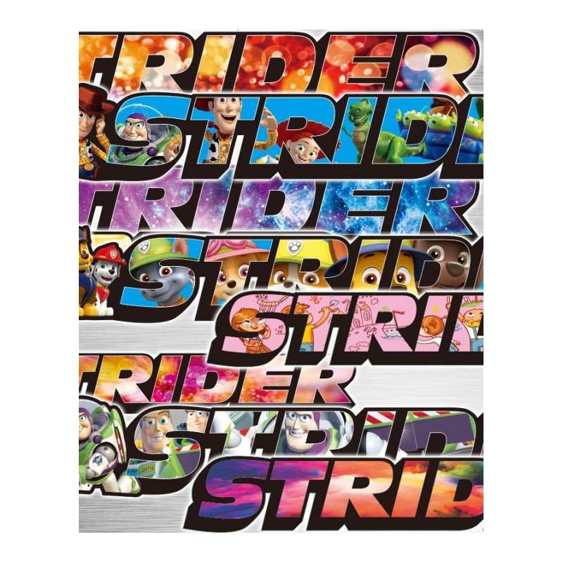 Strider平衡车贴纸贴纸滑步车儿童贴画定制防水自行车贴纸v6003