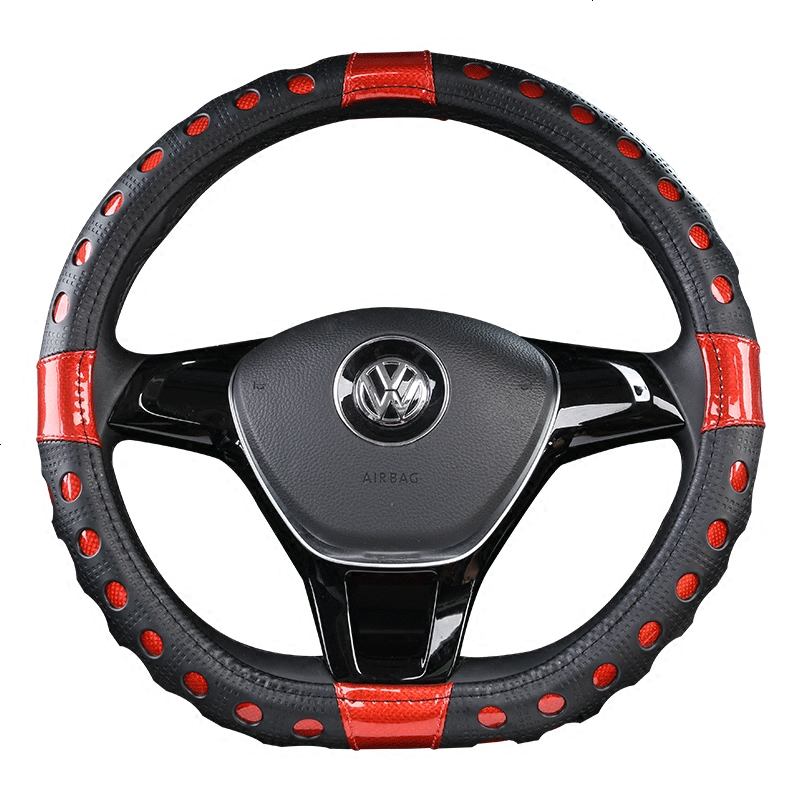 3D防滑方向盘套男通用汽车平底D型专用把套创意大众朗逸捷达Polo